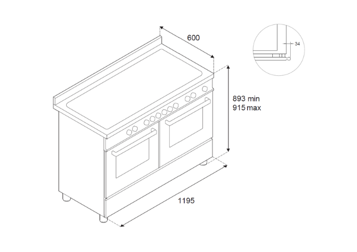 120 cm 6 bruciatori, piastra, doppio forno elettrico | Bertazzoni
