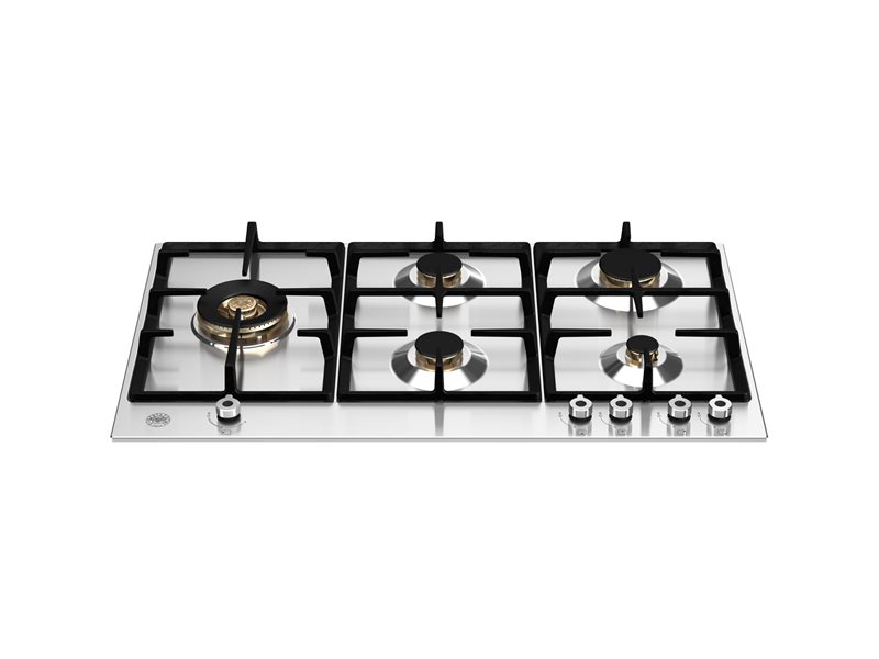 90 cm piano gas con dual wok laterale | Bertazzoni - Acciaio inox