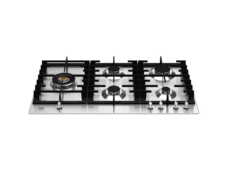 90 cm piano gas con dual wok laterale | Bertazzoni - Acciaio inox