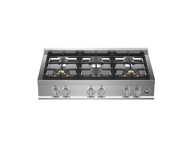 36 Gas Rangetop 6 brass burners