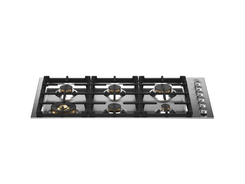 36 Drop-in Gas Cooktop 6 brass burners