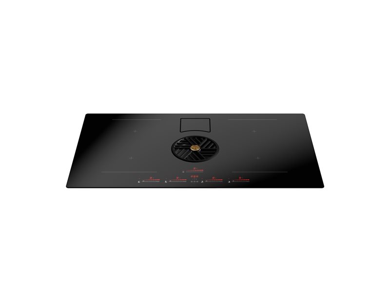 36" Induction downdraft cooktop black glass